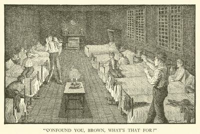 Tom Browns School-Days」のイラスト（彫刻）。 作： Louis John Rhead