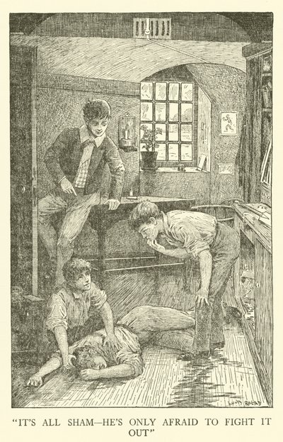 Tom Browns School-Days」のイラスト（彫刻）。 作： Louis John Rhead