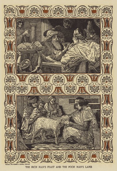 金持ちはごちそうと貧乏人は子羊 作： Louis John Rhead