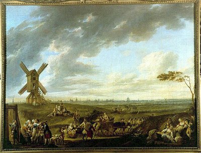 Dieu-de-Marcqによって撮影されたリールの眺め - Louis Joseph Watteau dit Watteau de Lille (1731-1798) 作、リール美術館蔵 作： Louis Joseph  Watteau