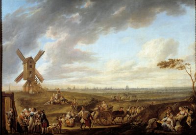 マルクの神から撮影されたリールの眺め。ルイ・ジョセフ・ワトー・ディット・ワトー・ド・リル（1731-1798）の絵画 作： Louis Joseph  Watteau