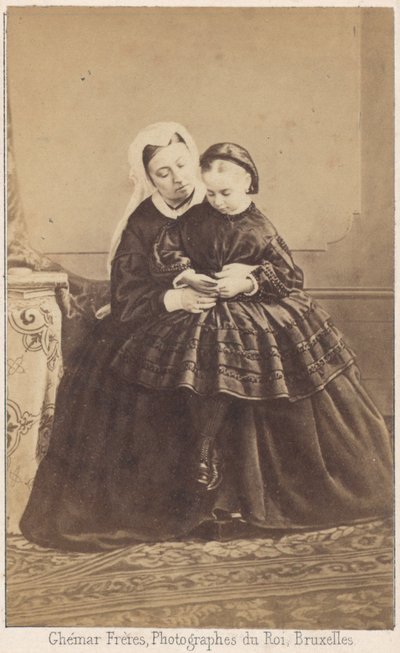 ビクトリア女王と彼女の孫娘 作： Louis Joseph Ghemar