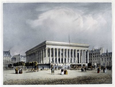 証券取引所と商業裁判所 - Arnoutによるリトグラフ 作： Louis Jules Arnout