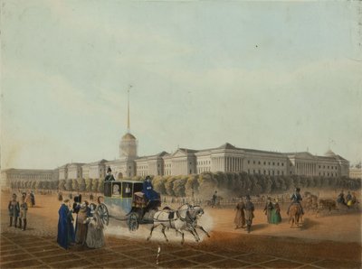 サンクトペテルブルクの海軍本部、1840年代末。 作： Louis Jules Arnout