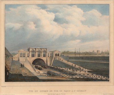 パリからサンジェルマン鉄道、ヨーロッパ広場、パリ 作： Louis Jules after Arnout