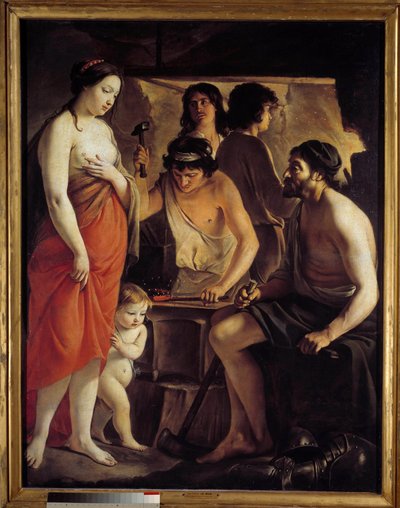 バルカンの鍛冶屋に来いルイ・ル・ナイン（1593-1648）の絵画 作： Louis le Nain