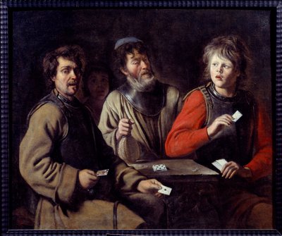 トランプ遊びをする兵士たち ルイ・ル・ナイン（1593-1648）の絵画 1640年 エクス・アン・プロヴァンス、グラネ美術館 作： Louis le Nain