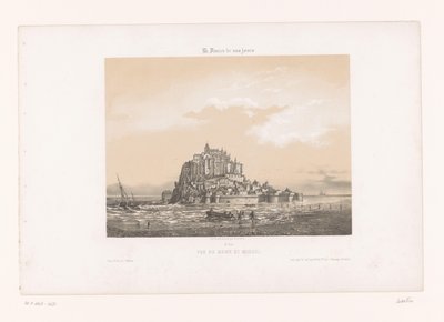 モンサンミッシェルの眺め Vue du Mont St. Michel (オブジェクトのタイトル) 現代フランス（シリーズタイトル） La France de nos jours (オブジェクトのシリーズ タイトル) 作： Louis Le Breton