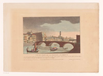 フィレンツェのポンテ サンタ トリニータの眺め Vue du Pont de la Trinité à Florence (オブジェクトのタイトル) イタリア、スペイン、エジプトの街並み（連載タイトル） 作： Louis Lecoeur