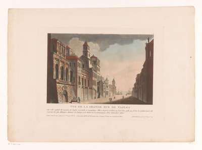 ナポリの通りの眺め Vue de la Grande Rue de Naples (オブジェクトのタイトル) イタリア、スペイン、エジプトの街並み（連載タイトル） 作： Louis Lecoeur