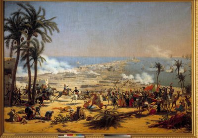 エジプトのキャンペーン（遠征）（1798年〜1801年）。"アブキールの戦い"（7月25日 作： Louis Lejeune