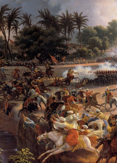 エジプトのキャンペーン（遠征）（1798年〜1801年）。"ピラミッドの戦い "7月21日 作： Louis Lejeune