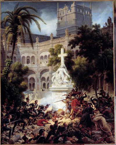 Zaragoza（サラゴサ）の包囲と攻略：2月8日にSan Engraciaの修道院を襲撃 作： Louis Lejeune