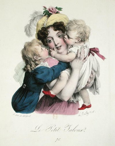 フランソワ・セラフィン・デルペッシュ（1778-1825）が彫った「嫉妬」 1826年（カラーリトグラフ） 作： Louis Leopold (after) Boilly