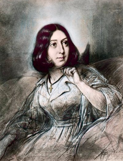 ルイ・レオポルド・ボリーによるジョルジュ・サンドの肖像 作： Louis Leopold (after) Boilly