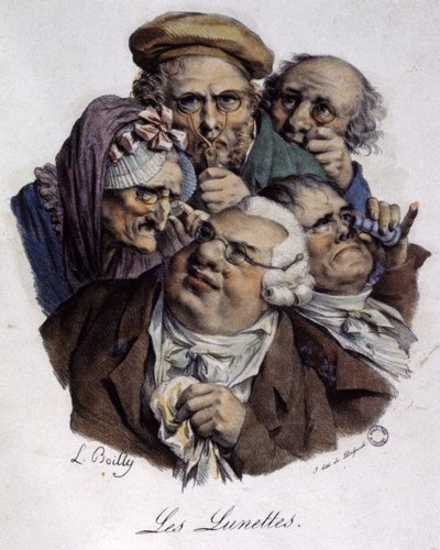 眼鏡、1820年頃（彫刻） 作： Louis Leopold (after) Boilly