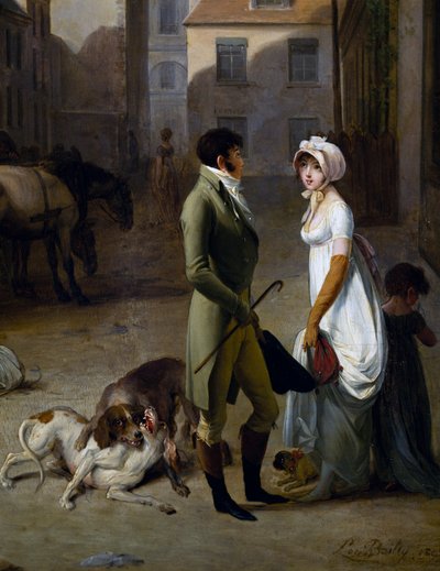 駅馬車の到着（メサジェの中庭 作： Louis Leopold Boilly