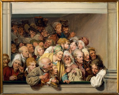 フランス、パリ、ヴェルサイユ、無料公演日のシアターボックス 作： Louis Leopold Boilly