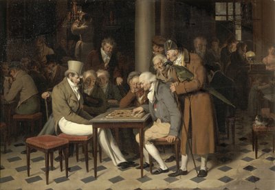 カフェのインテリアパレロワイヤルのランブリンカフェでのレディーパーティー 作： Louis Leopold Boilly