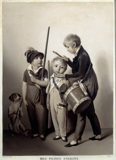 私の小さな兵士たちルイ・レオポルド・ボイリー（1761-1845）のエングレーヴィング 作： Louis Leopold Boilly