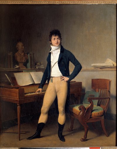 フランスの作曲家、フランソワ・アドリアン・ボワリュー（1755-1834）の胴体部分の肖像。ルイ・レオポルド・ボワイ（1761-1845）の絵画 作： Louis Leopold Boilly
