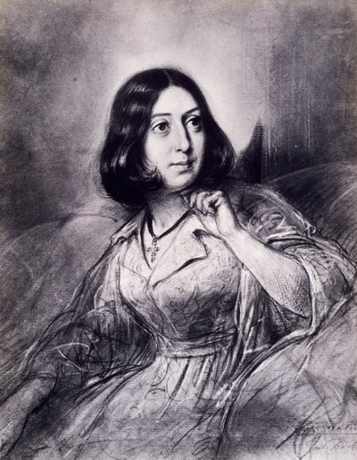 ジョージ・サンド（Amantine-Lucile-Aurore Dupinのペンネーム）の肖像（パリ 作： Louis Leopold Boilly