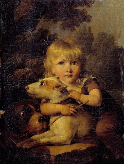 ルイ・アルノー（1803-1885）の子供の肖像 ルイ・レオポルド・ボワイ（1761-1845）の絵画 1808年 約 Sun.0,22x0,16 m 作： Louis Leopold Boilly