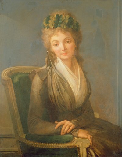 リュシル・デムーラン（1771-94）と推定されるポートレート 1794年（油彩・キャンバス 作： Louis Leopold Boilly