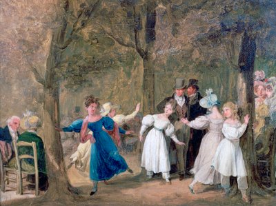 リュクサンブール公園での再会、1761-1845 作： Louis Leopold Boilly