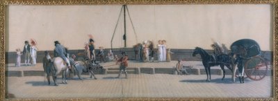 ロイヤル・ブリッジの通路、1800年頃（ガラスに油彩） 作： Louis Leopold Boilly