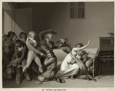強盗のセカンドシーン：逮捕された強盗、1810年 作： Louis Leopold Boilly