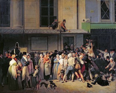 1819年の無料公演前のランビグコミック劇場への入り口 作： Louis Leopold Boilly
