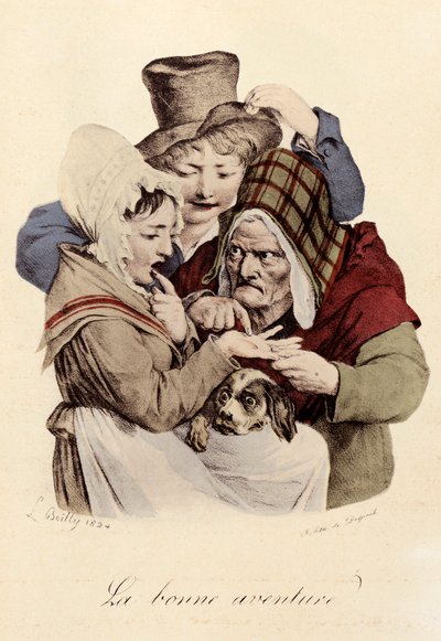 ルイ・レオポルド・ボイの「幸福な冒険」エングレービング（Louis Leopold Boilly 作： Louis Leopold Boilly
