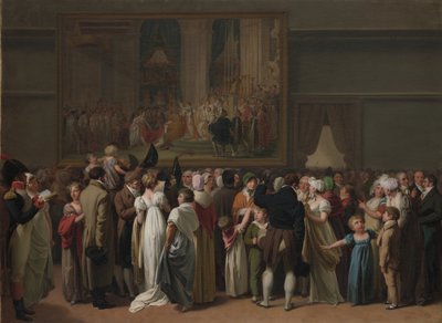 ルーヴル美術館でのデイビッドの「戴冠式」の公開 作： Louis Leopold Boilly