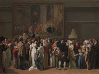1810ルーブル美術館でのパブリックビューイングダビデの戴冠式。 作： Louis Leopold Boilly