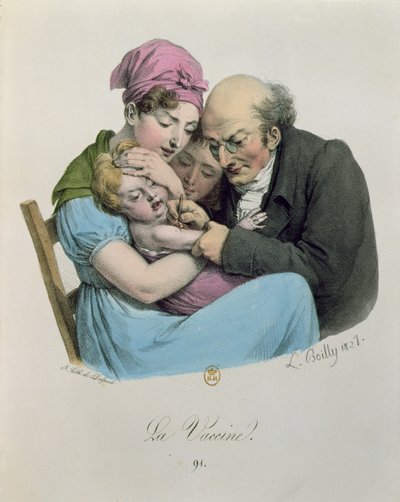 フランソワ・セラフィン・デルペック（1778-1825）1827によって刻まれたワクチン 作： Louis Leopold Boilly