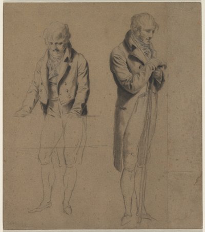二人の立像 (ビリヤードの習作) 作： Louis Leopold Boilly