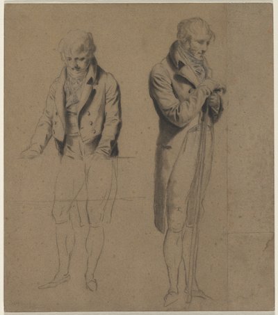 ビリヤードのゲームのための2人の立ち姿の研究c。 1807。 作： Louis Leopold Boilly