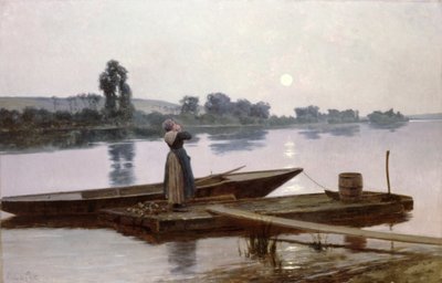 晩餐のために彼らを家と呼ぶ 作： Louis Lepoittevin