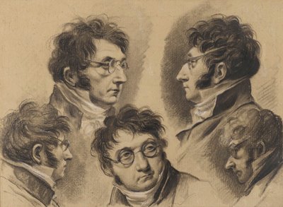 Louis-Léopold Boilly - 5つの自画像 作： Louis Leopold Boilly