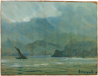 淡いブルーの風景 作： Louis M. Eilshemius