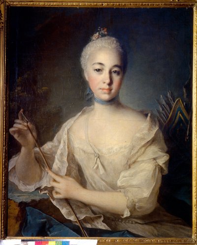 アンナ・ボロンツォワ伯爵夫人の肖像 (1743-1769) (A. ボロンツォワ伯爵夫人の肖像)。 Louis Tocque (1696-1772) による絵画、キャンバスに油彩、1758 年頃。 フランスの芸術 作： Louis Tocqué