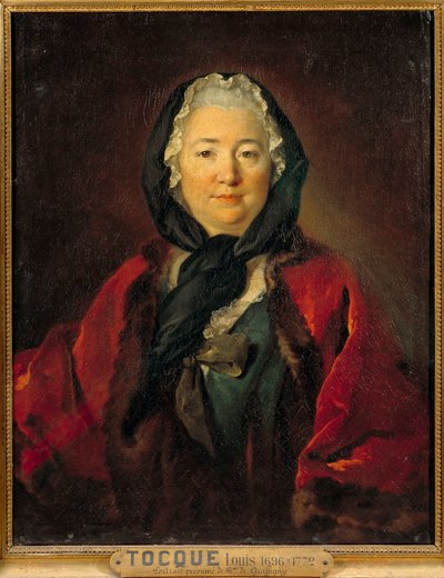 Graffigny夫人（1695-1758）の肖像と推定されるフランスの作家 Louis Tocque（1696-1772）の絵画 18世紀 日0.81×0.65m 作： Louis Tocqué