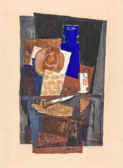 ナイフのある静物 作： Louis Marcoussis