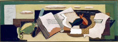 金魚の入った花瓶（油彩・キャンバス 作： Louis Marcoussis