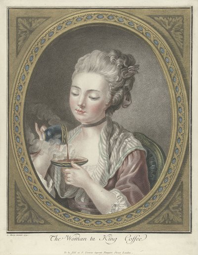 コーヒーを飲む若い女性の胸像 The Woman ta King Coffee (オブジェクトのタイトル) 作： Louis Marin Bonnet