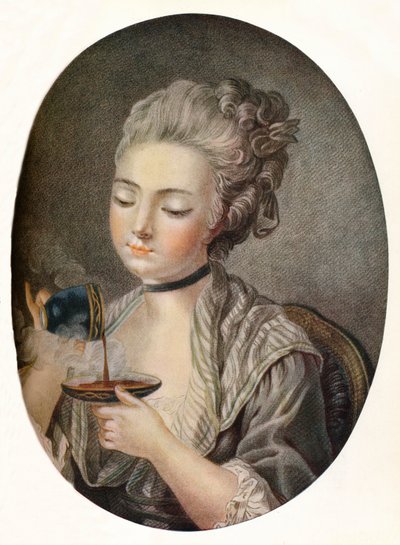 コーヒーを飲む少女、c1774 作： Louis Marin Bonnet