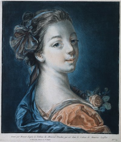 女性Mmeの頭。 Deshayes、c。 1771年。 作： Louis Marin Bonnet