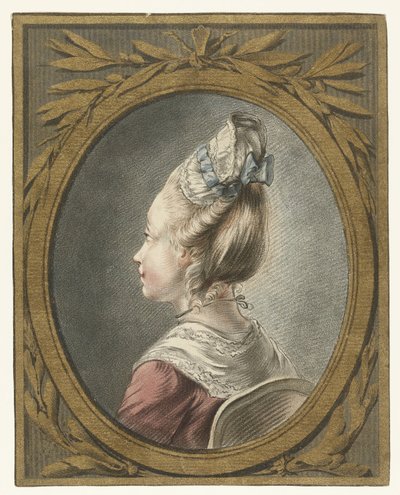 若い女性の肖像画 テテ 作： Louis Marin Bonnet