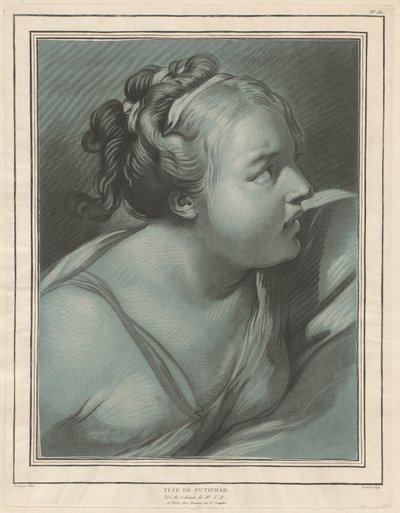 Tête de Putiphar ポティファルの妻の頭、1773 年。 作： Louis Marin Bonnet
